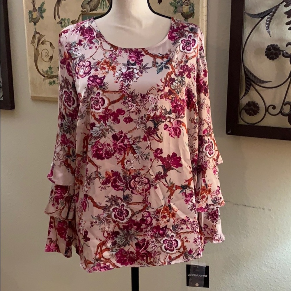 Liz Claiborne Bell Sleeve Blouse